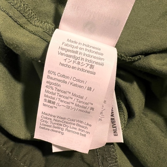 J. Crew Re-imagined Button Down Belted Shirt Dress 10 Hunter Green Transition - Picture 8 of 10